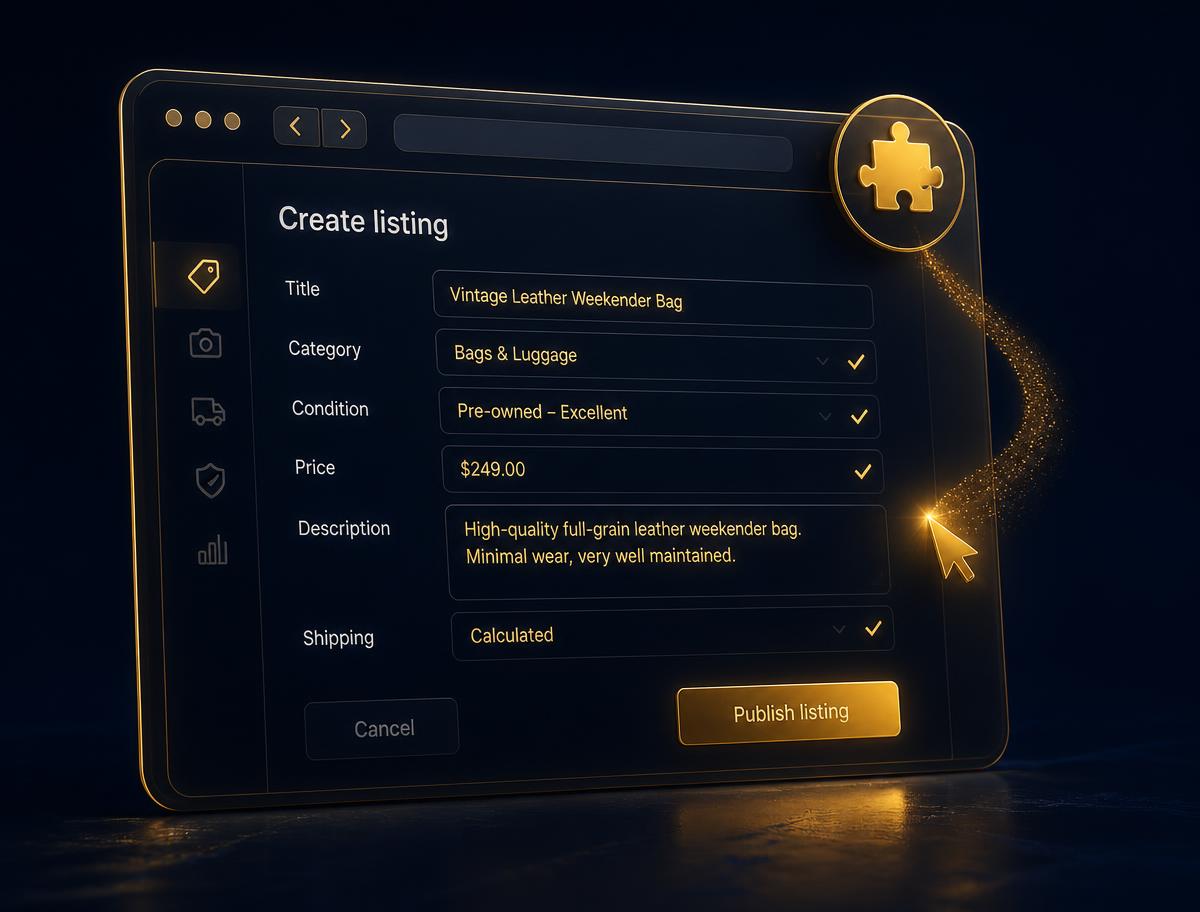 Screenshot — listing creator